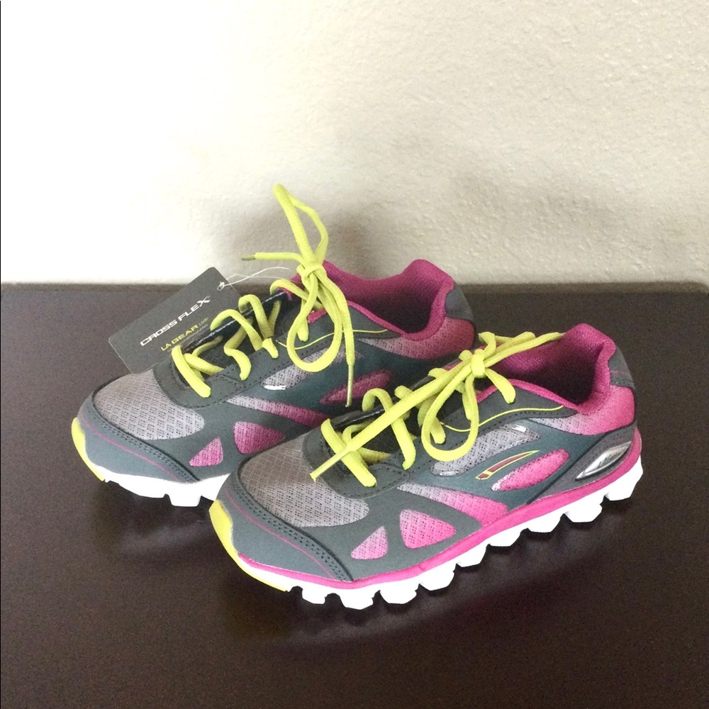 NEW LA Gear Cross Flex Kick It Sneakers Girls Sz 1